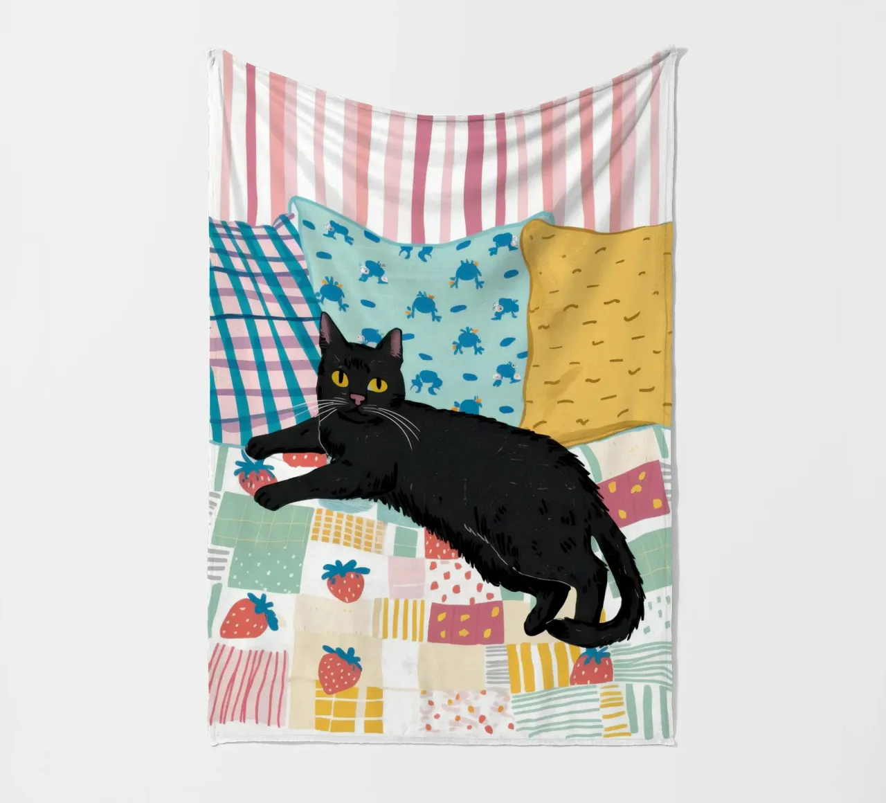 Il divano del gatto nero coperta in pile da Flock Reverie