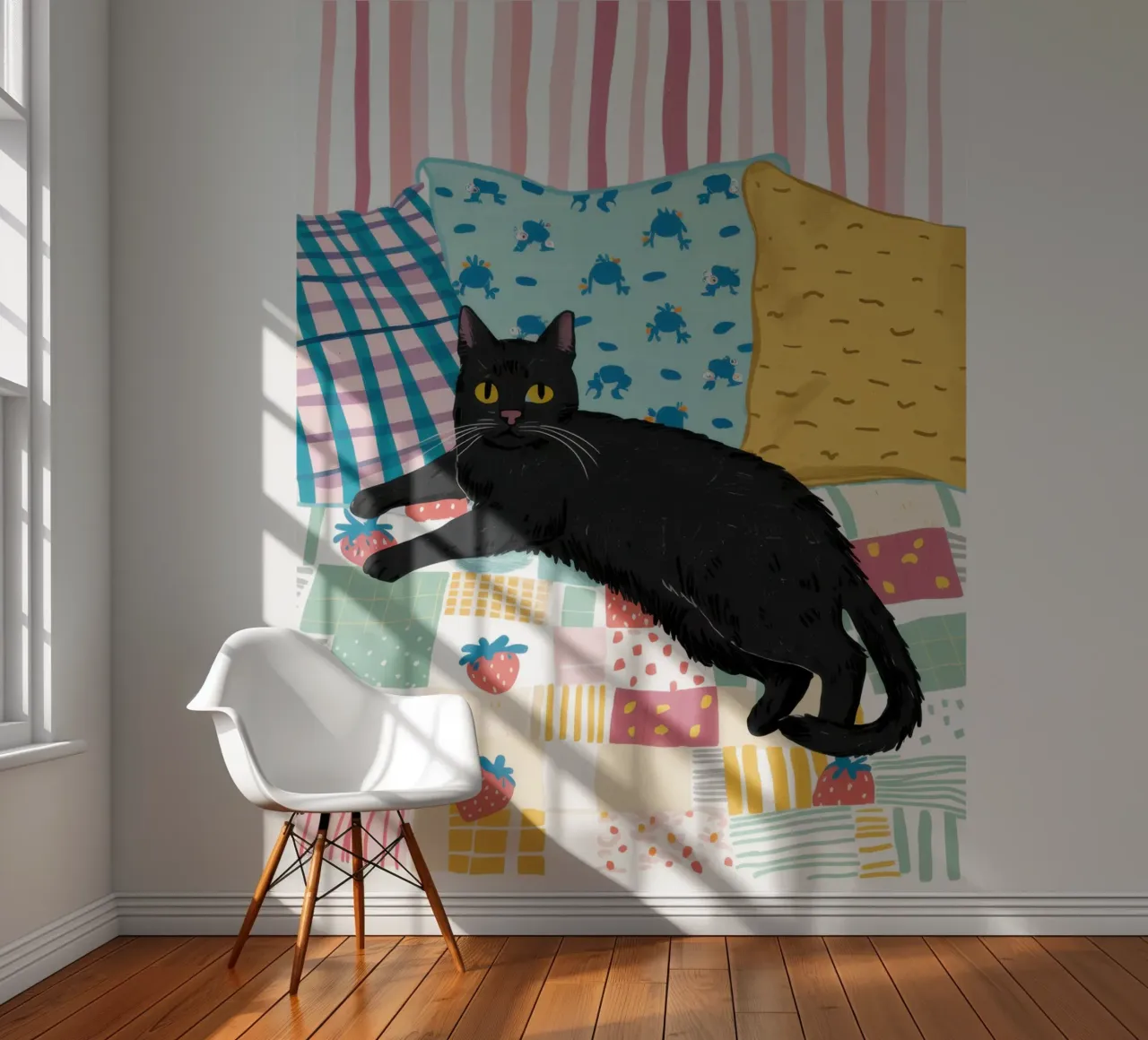 The Black Cat Couch photo wallpaper by Flock Reverie