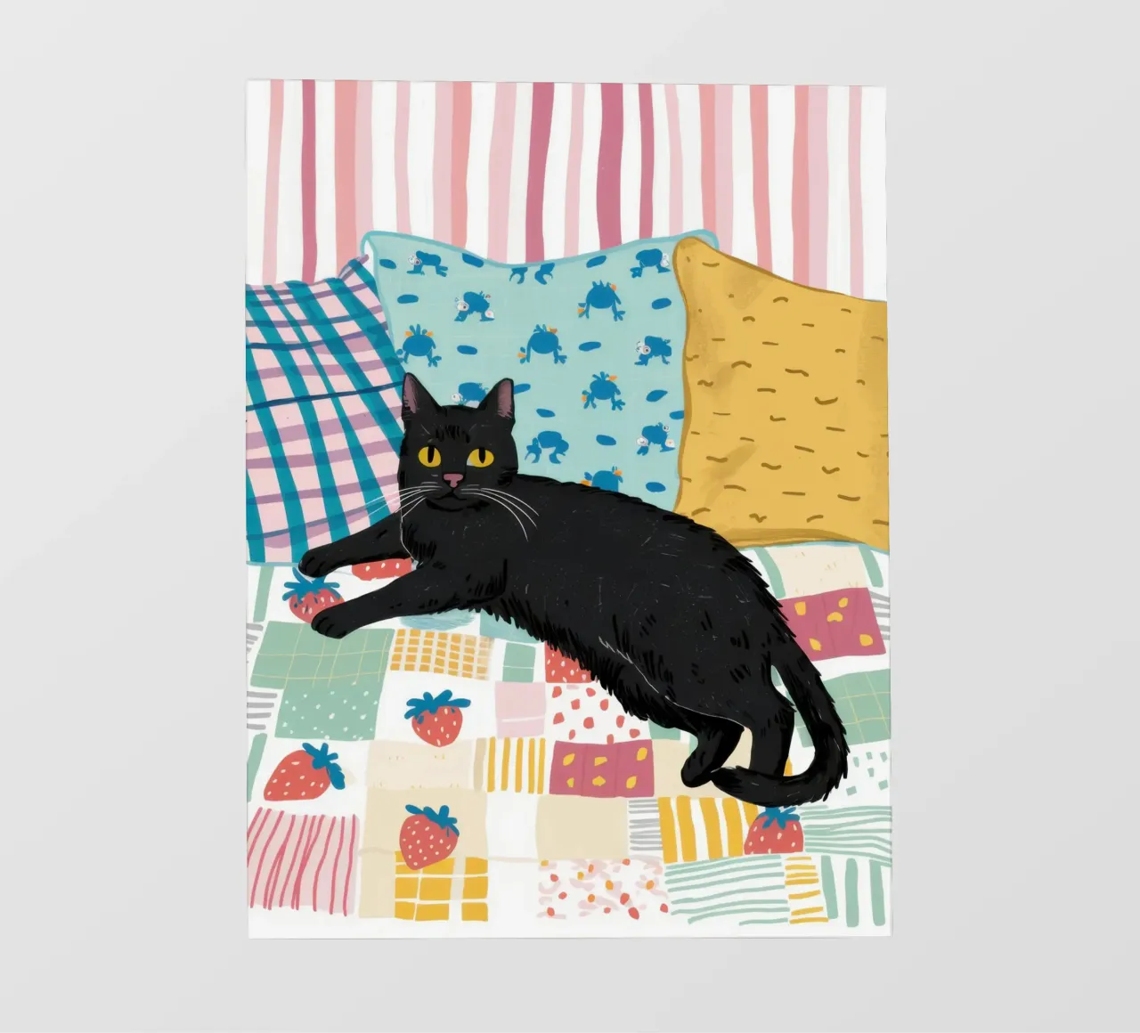 The Black Cat Couch photo wallpaper by Flock Reverie
