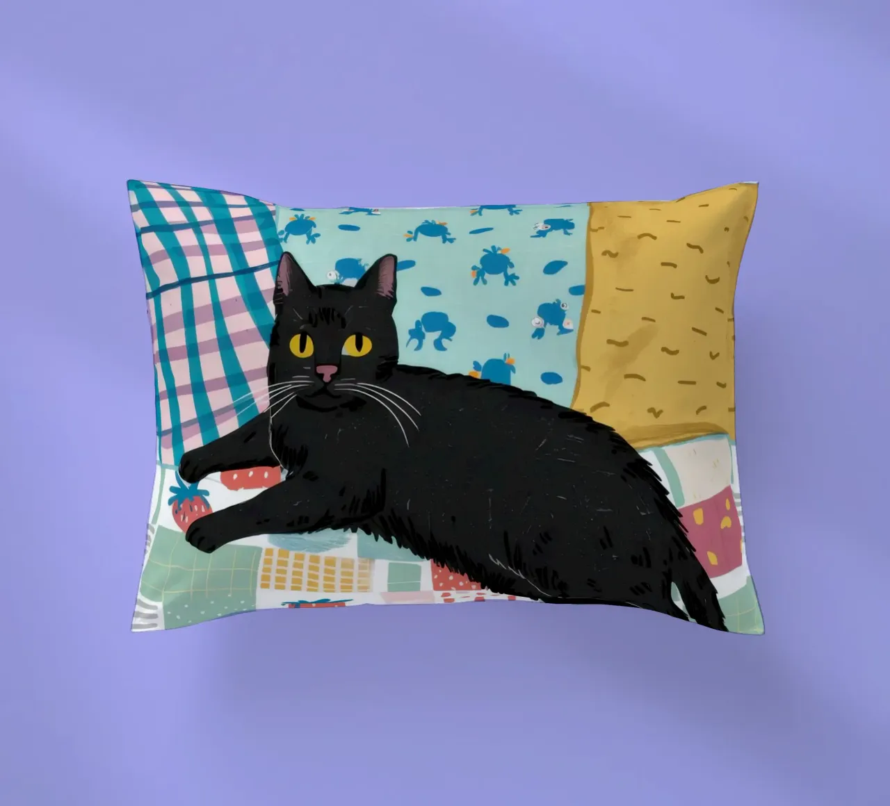 Il divano del gatto nero cuscino da Flock Reverie
