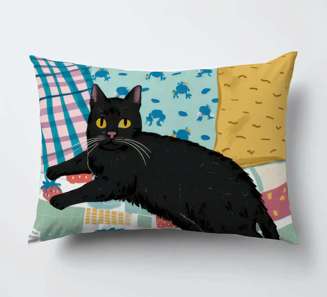 Il divano del gatto nero cuscino da Flock Reverie