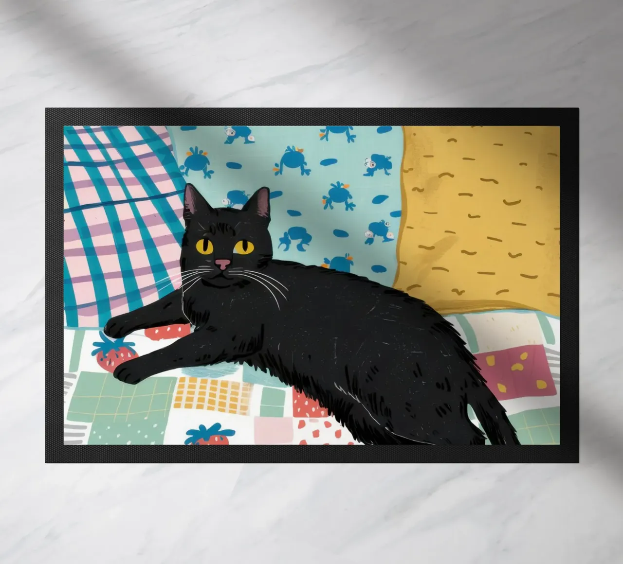 Il divano del gatto nero zerbino da Flock Reverie