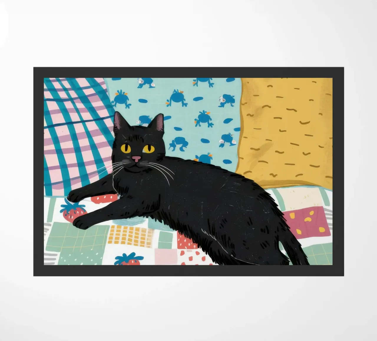Il divano del gatto nero zerbino da Flock Reverie