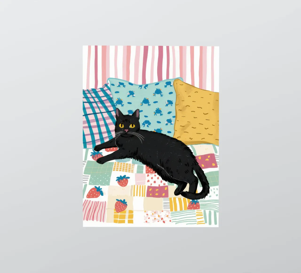 The Black Cat Couch sticker by Flock Reverie