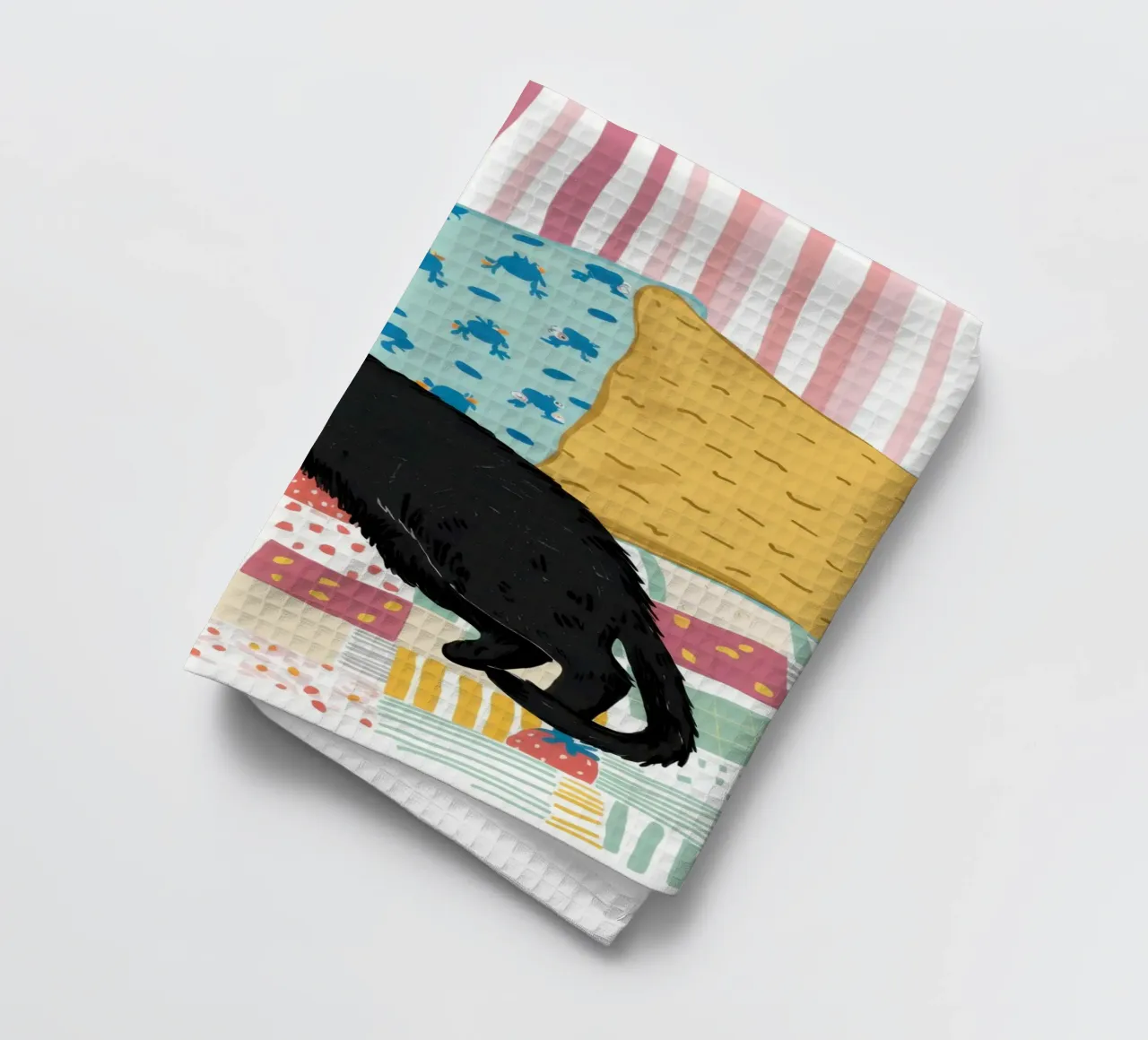Die Schwarze Katze Couch Geschirrtuch von Flock Reverie