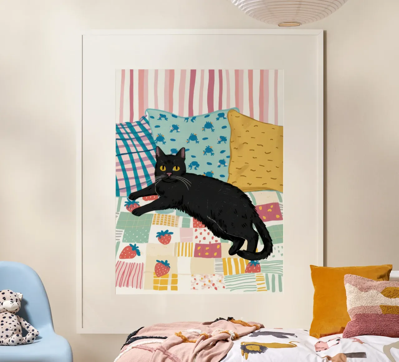 The Black Cat Couch poster by Flock Reverie