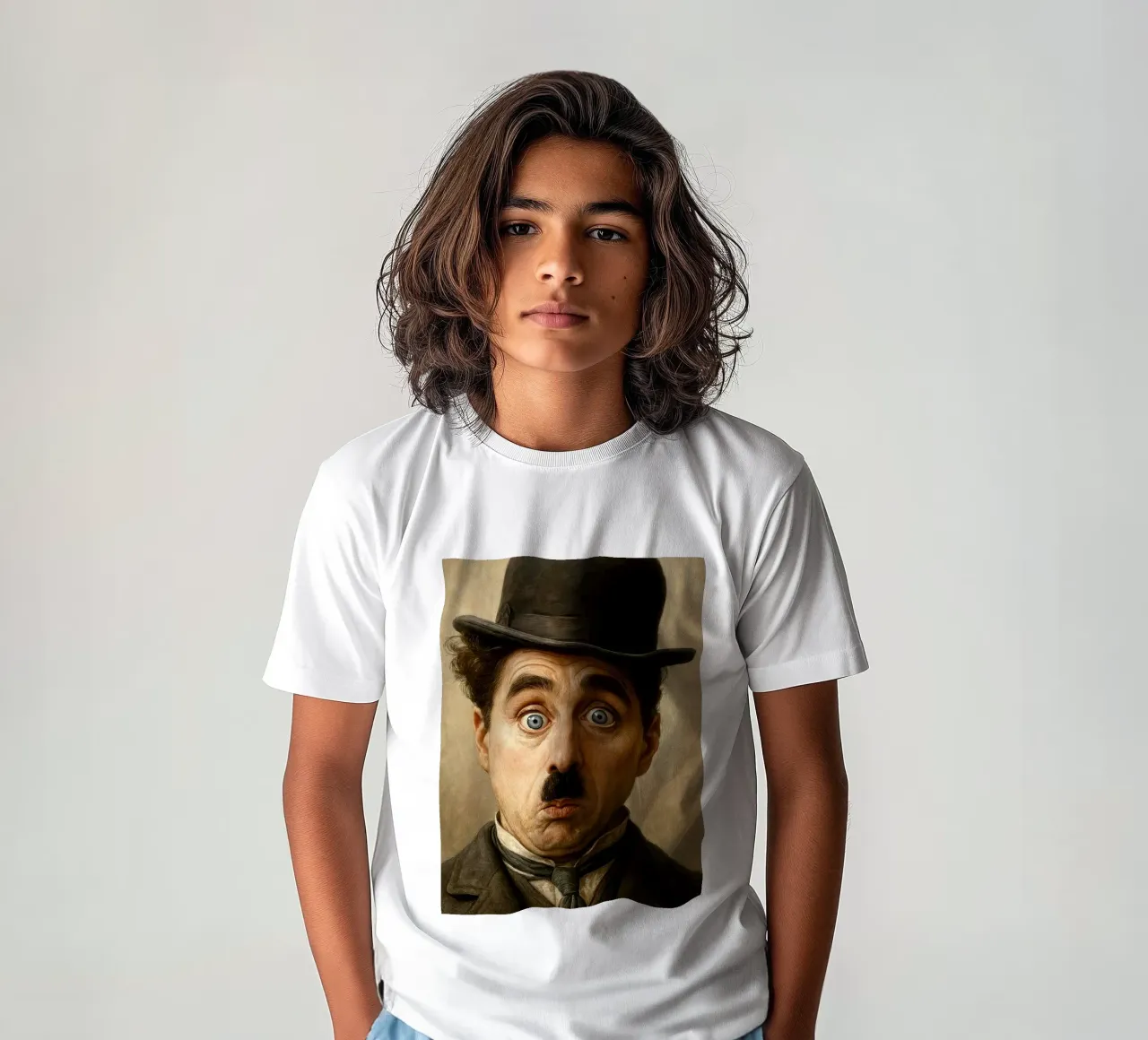 Charlie Chaplin kids t-shirt by Musadad Shop