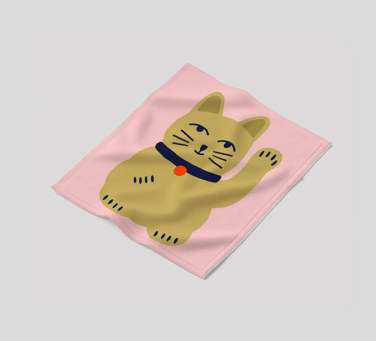 Maneki Neko coperta in pile da Maren Gross