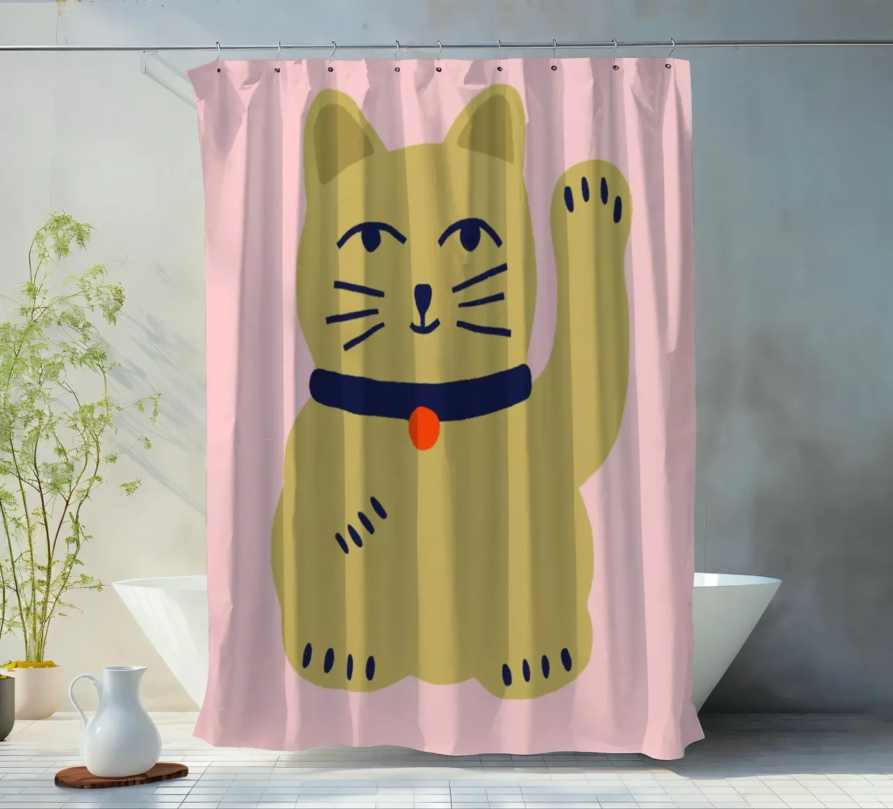 Maneki Neko tenda da doccia da Maren Gross