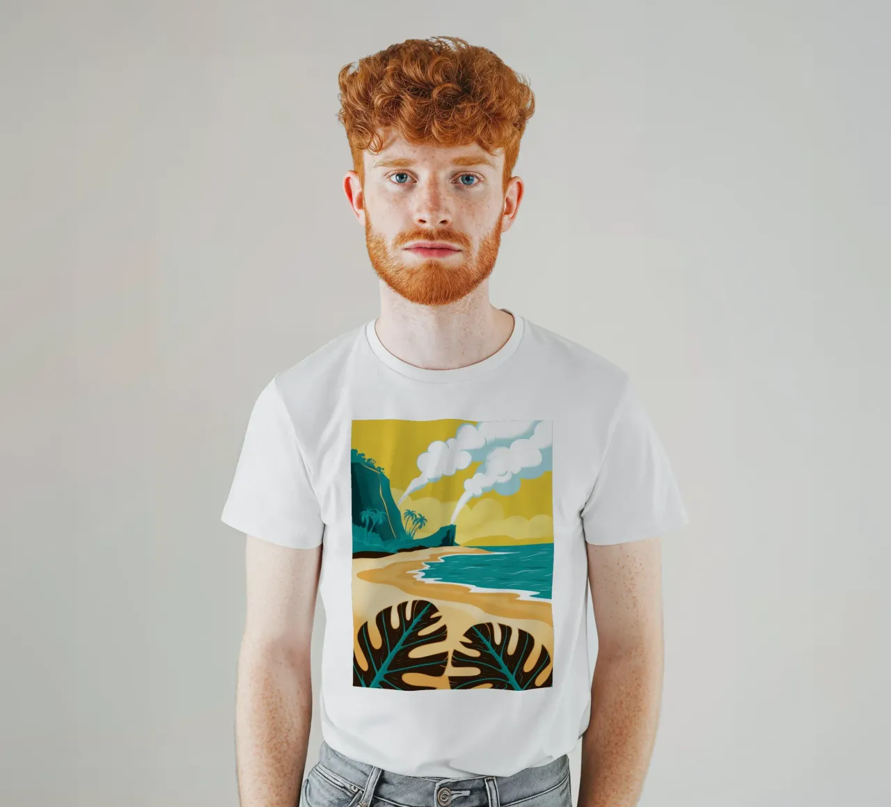 Vulcano che fuma riva t-shirt da Prism Ritual