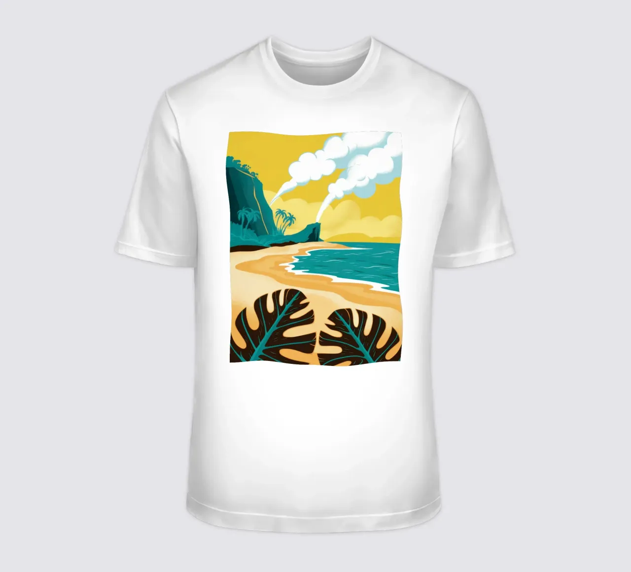 Vulcano che fuma riva t-shirt da Prism Ritual