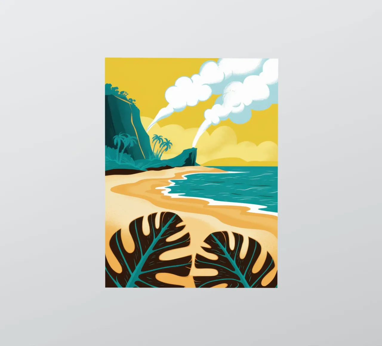 Volcano Smoking Shore sticker by Prism Ritual