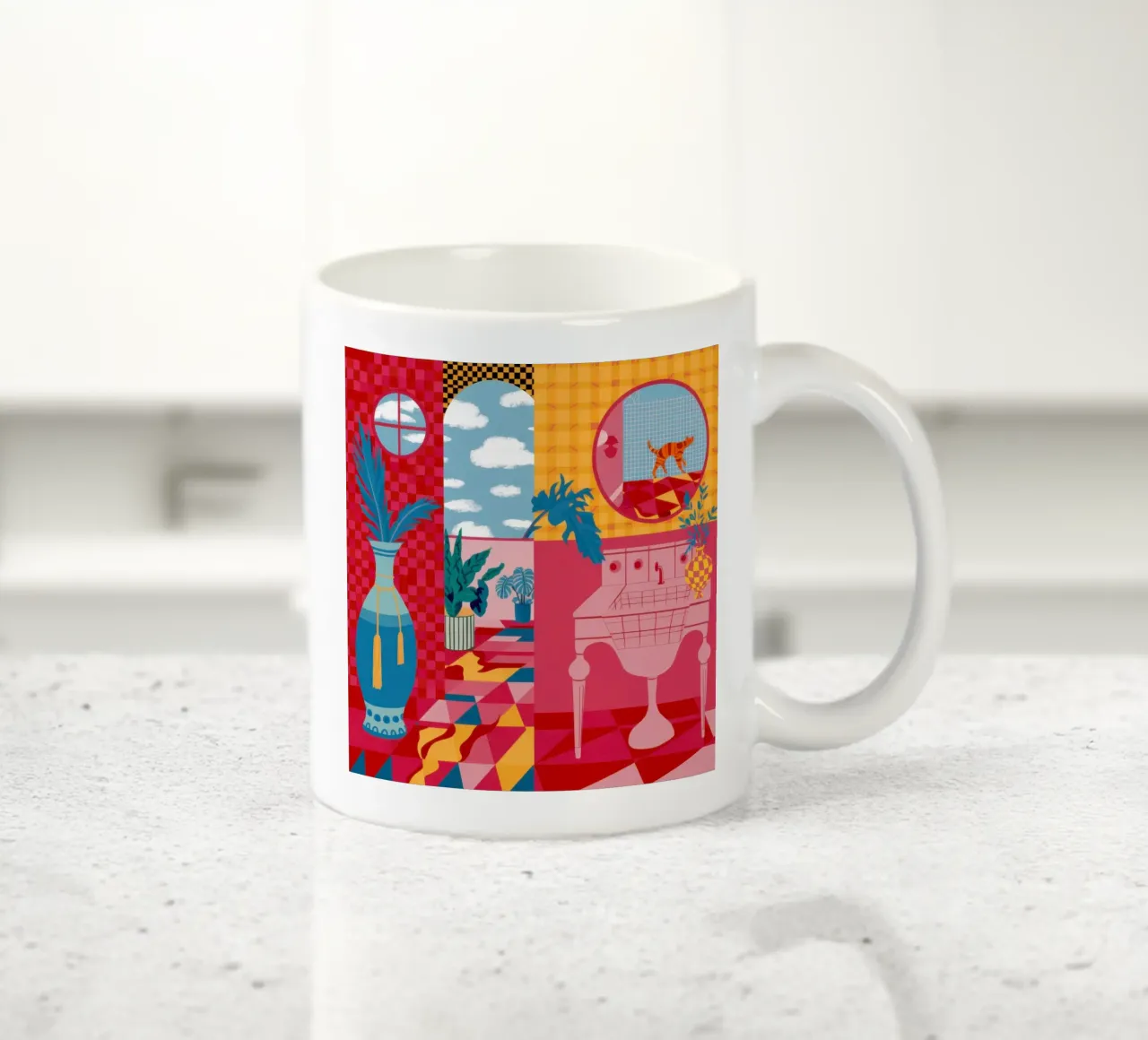 Medley di stanze massimaliste tazza in ceramica da Veil Maya