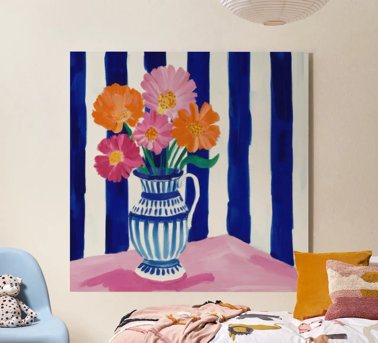 Vaso e fiori a righe plexiglass da Flock Reverie