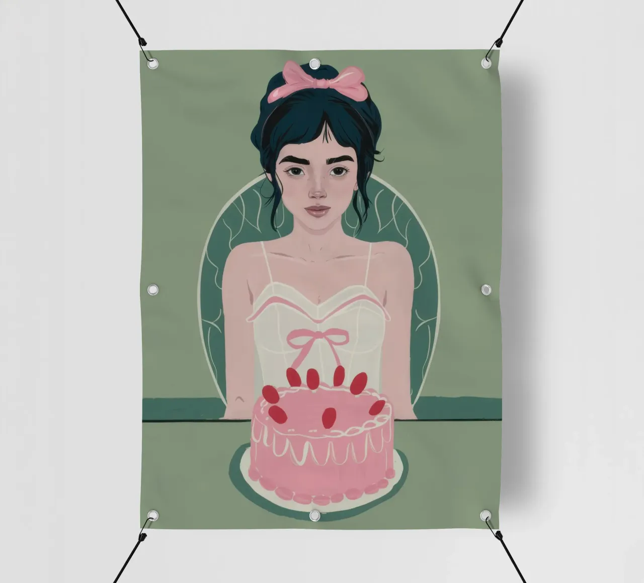 The Girl and the Cake pvc cover by Flock Reverie