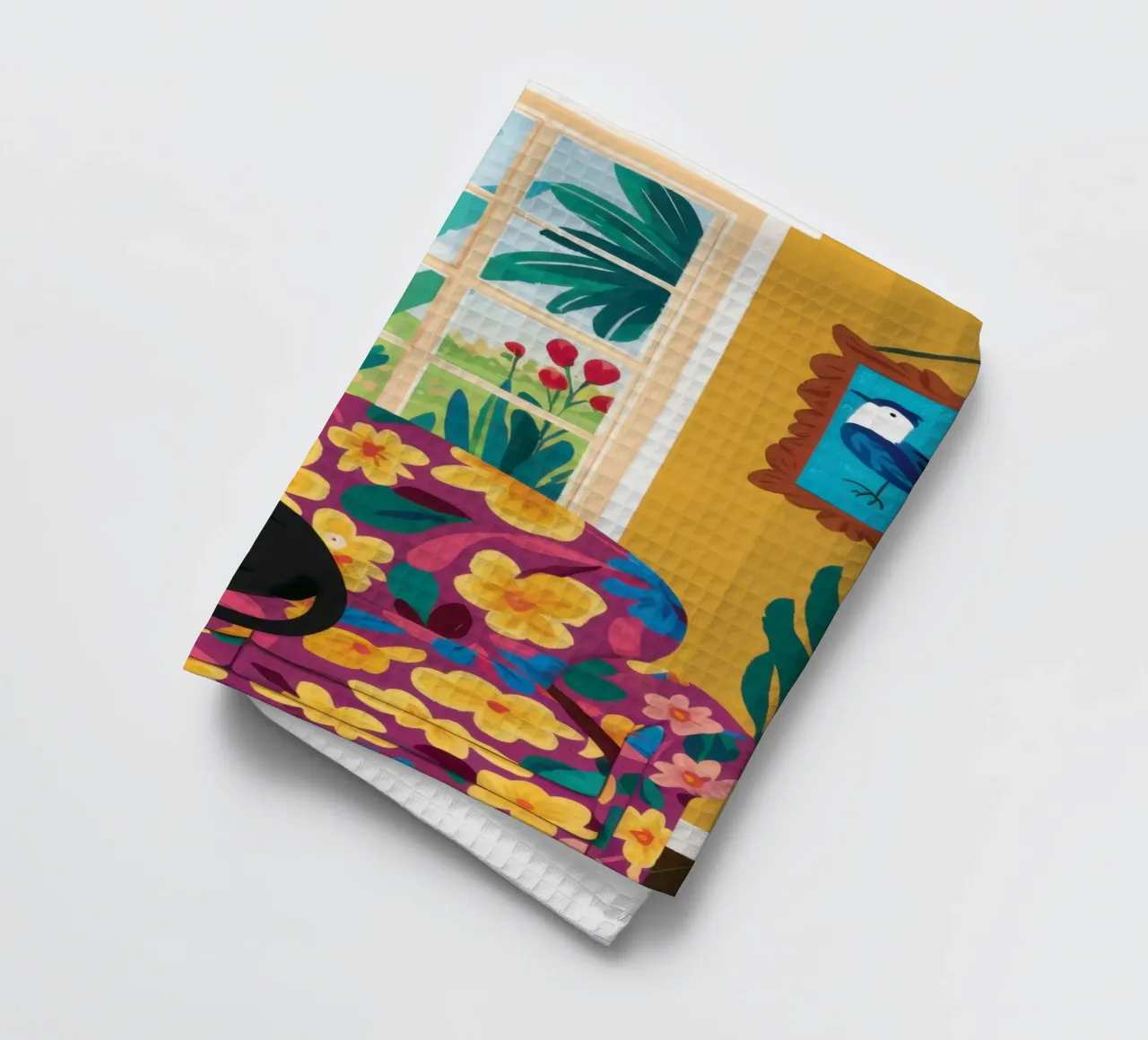 Chair Calico Dream tea towel by Prism Ritual