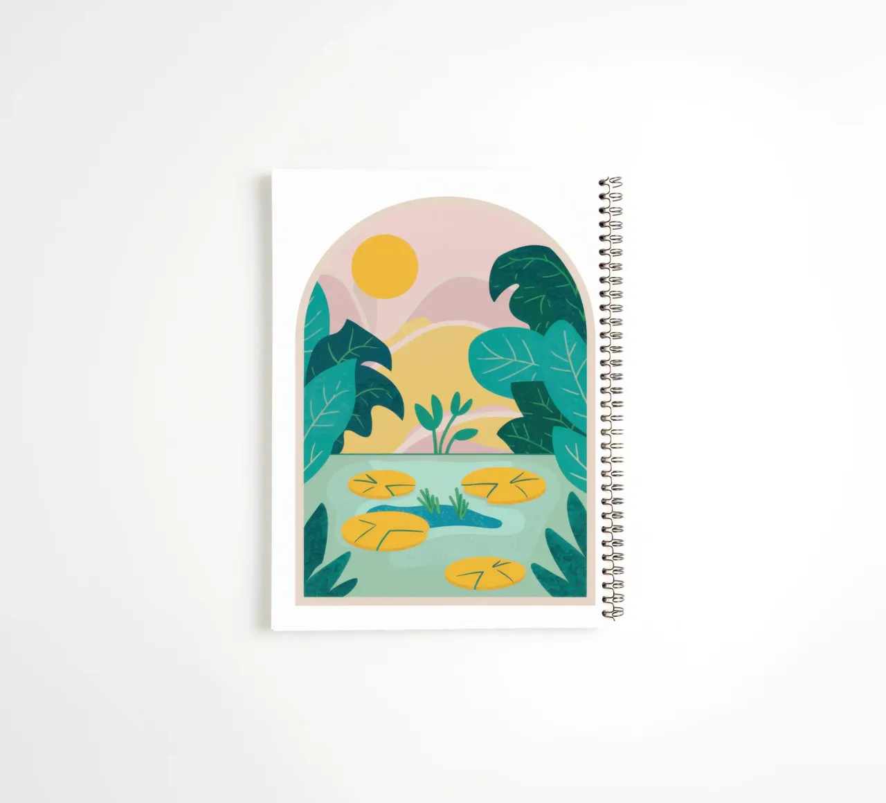Arched Garden Oasis spiral notebook by Veil Maya