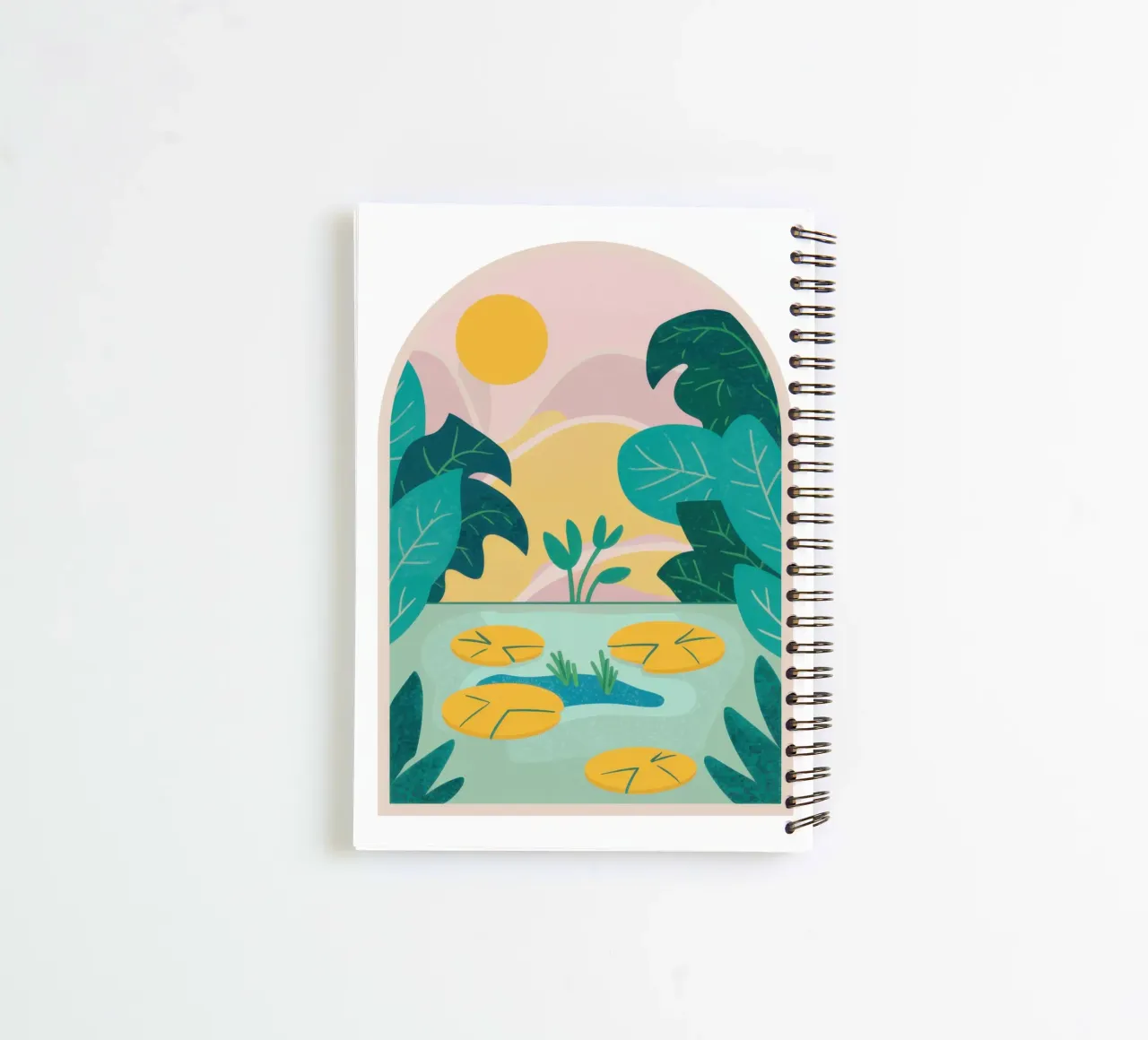 Arched Garden Oasis spiral notebook by Veil Maya