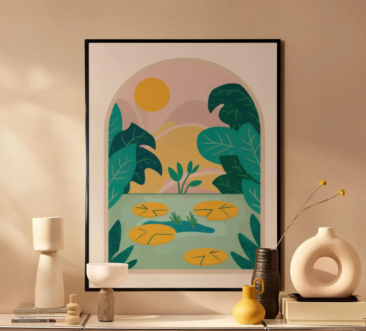 Gewölbte Gartenoase Poster von Veil Maya