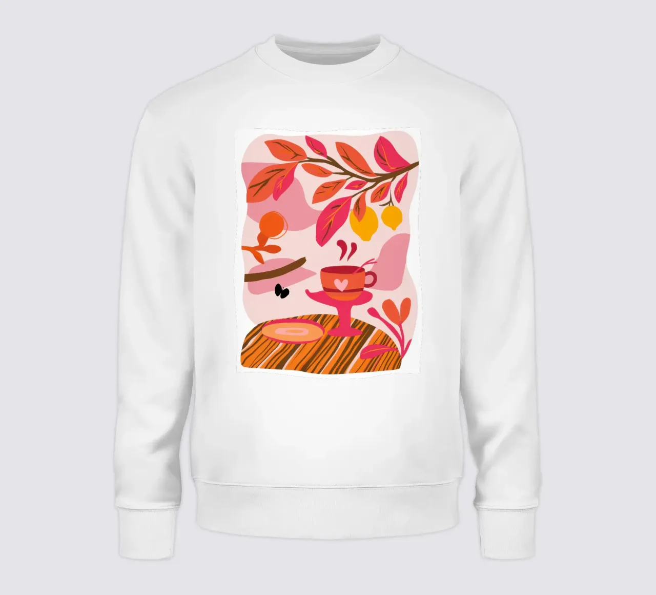 Persimmon Coffee Pause sweatshirt by Prism Ritual