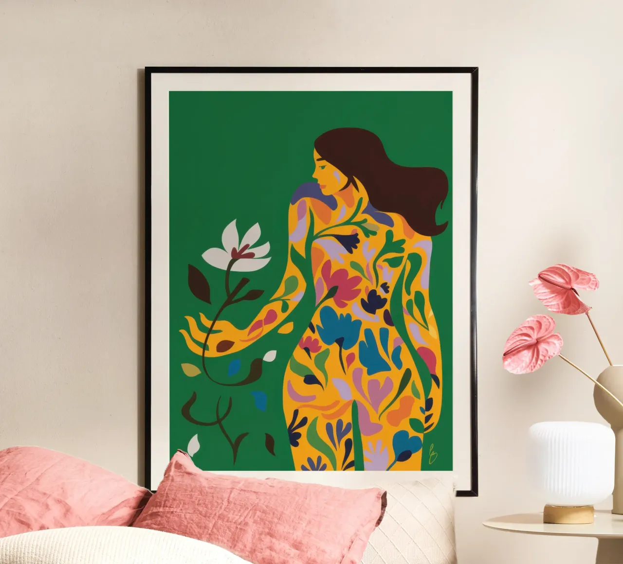 Forma botanica per il corpo poster da Veil Maya