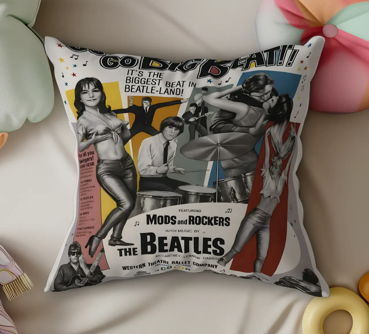 Go-Go Big Beat! Poster cuscino da DGUnder