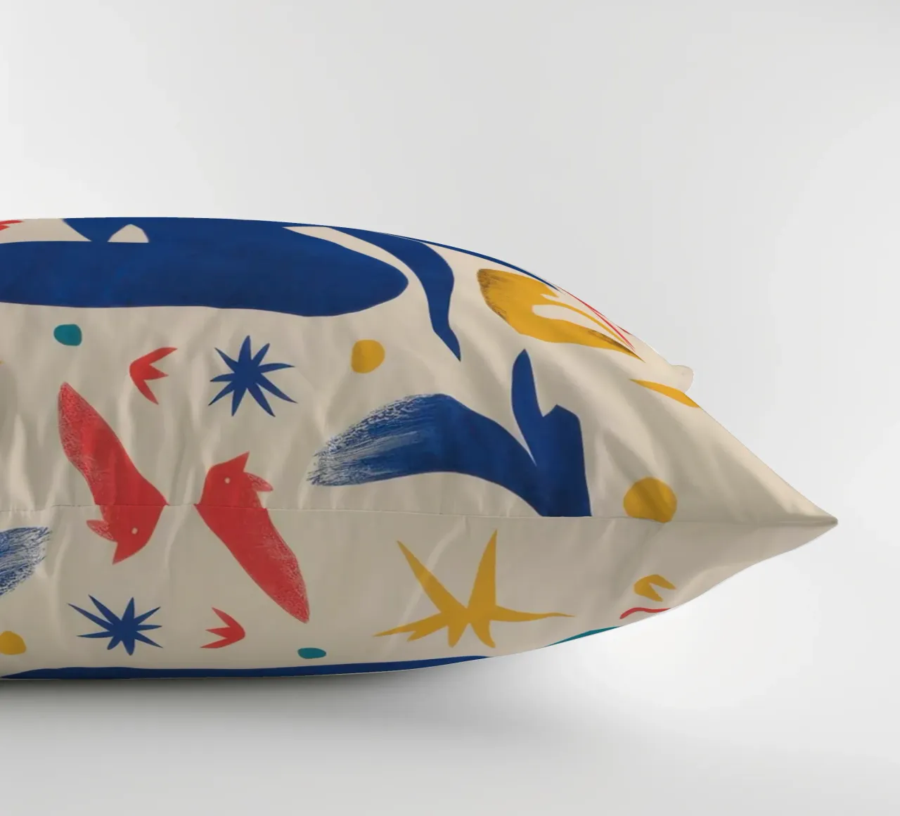 Dance of the Blue Nude decorative cushion by Flock Reverie