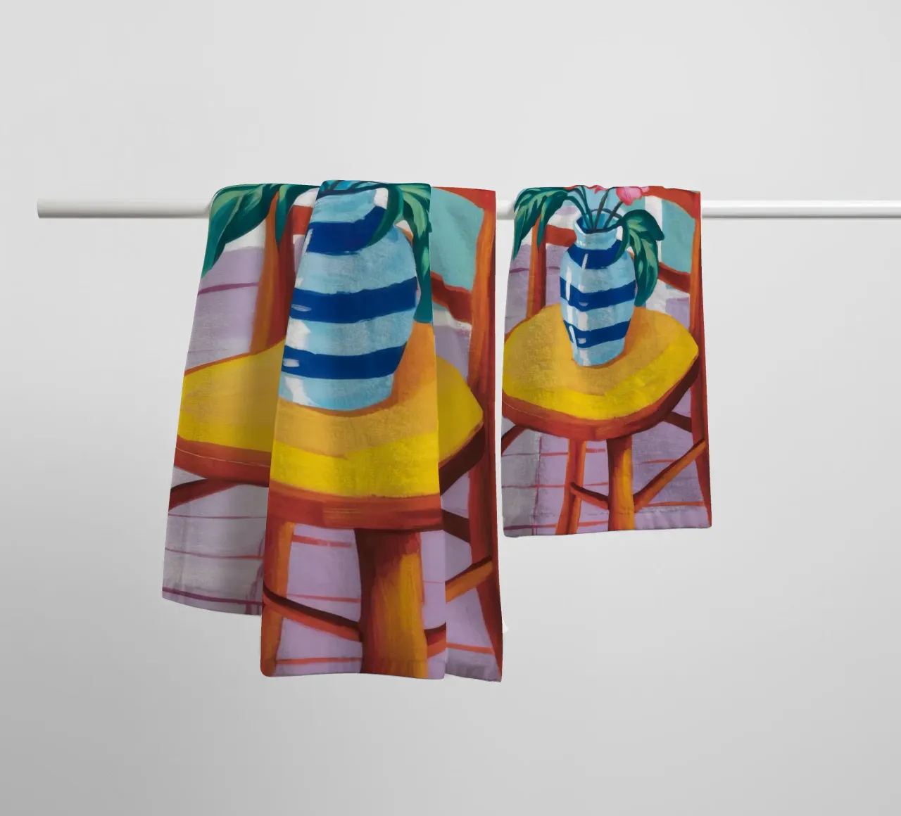 Chair Lily Stillness towel by Prism Ritual