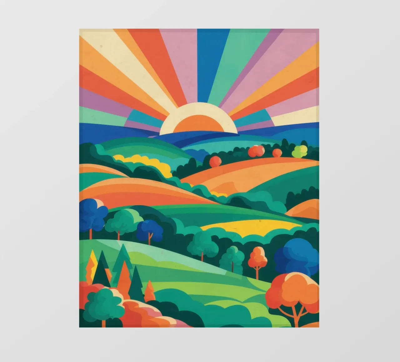 Rainbow Over Rolling Hills photo wallpaper by Veil Maya