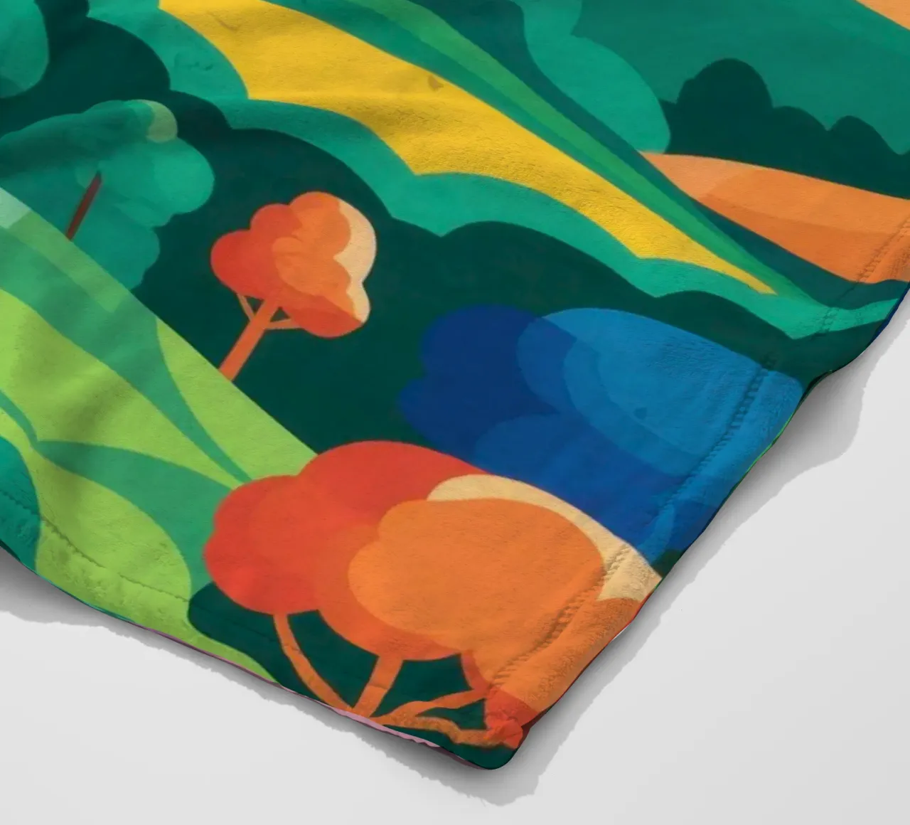 Arcobaleno su colline ondulate coperta in pile da Veil Maya