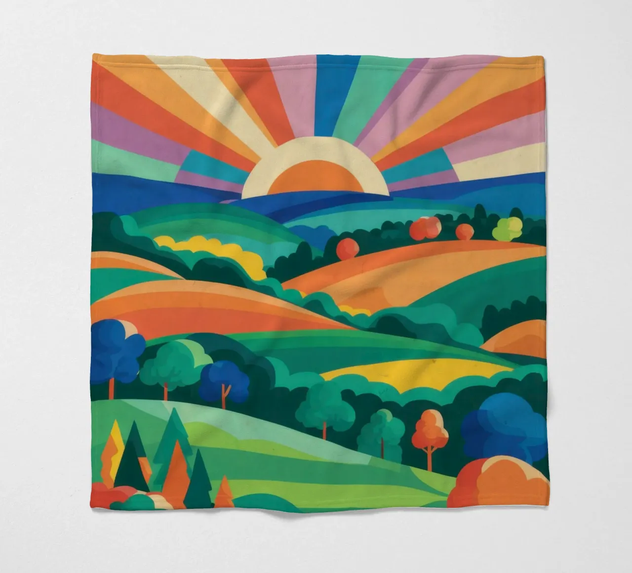 Arcobaleno su colline ondulate coperta in pile da Veil Maya