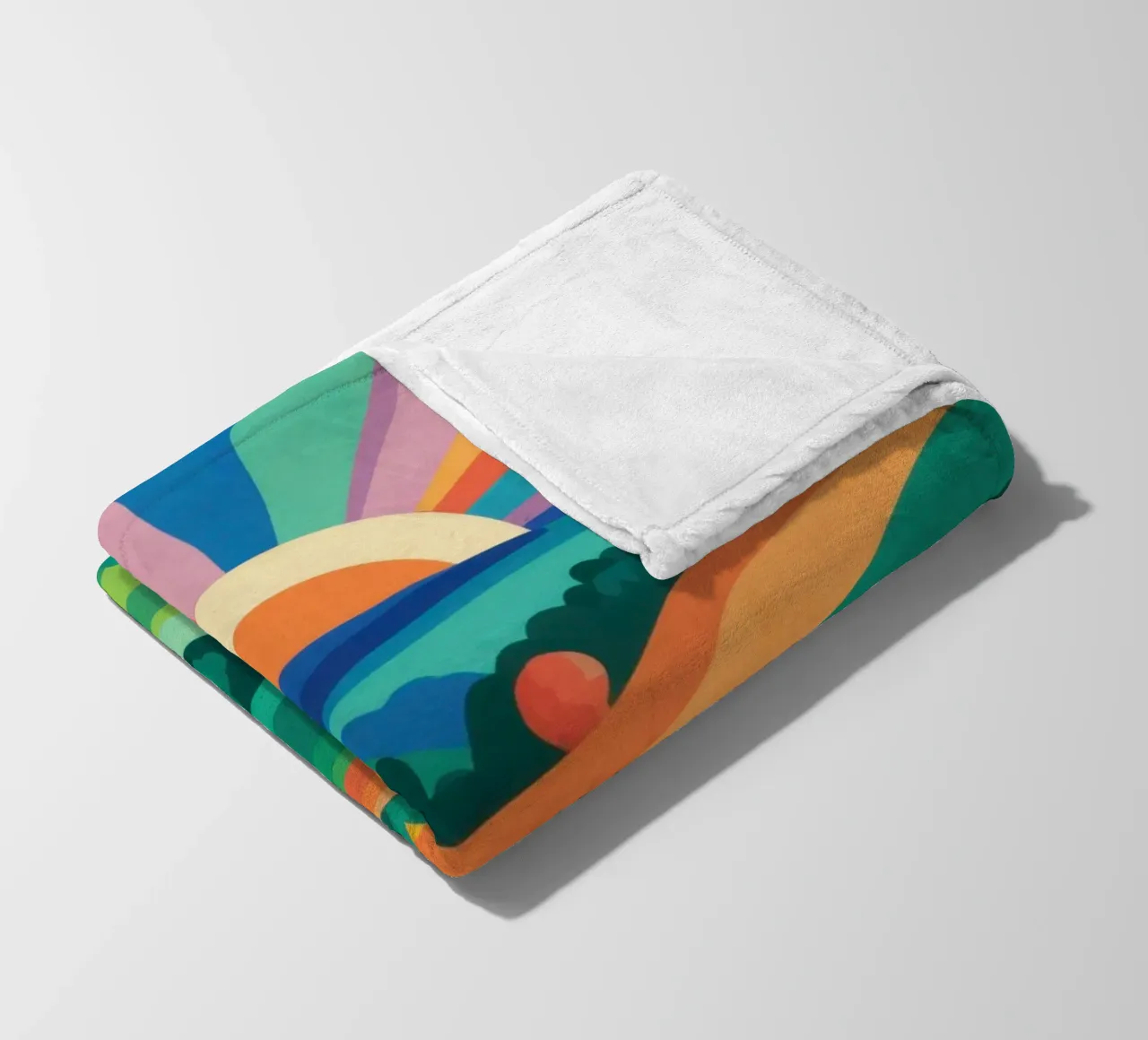 Arcobaleno su colline ondulate coperta in pile da Veil Maya