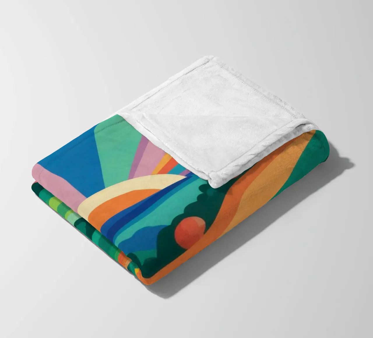 Arcobaleno su colline ondulate coperta in pile da Veil Maya