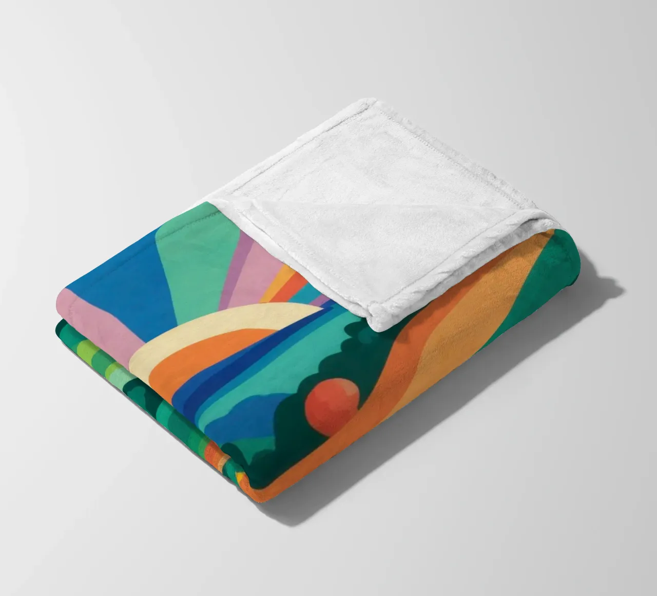Arcobaleno su colline ondulate coperta in pile da Veil Maya