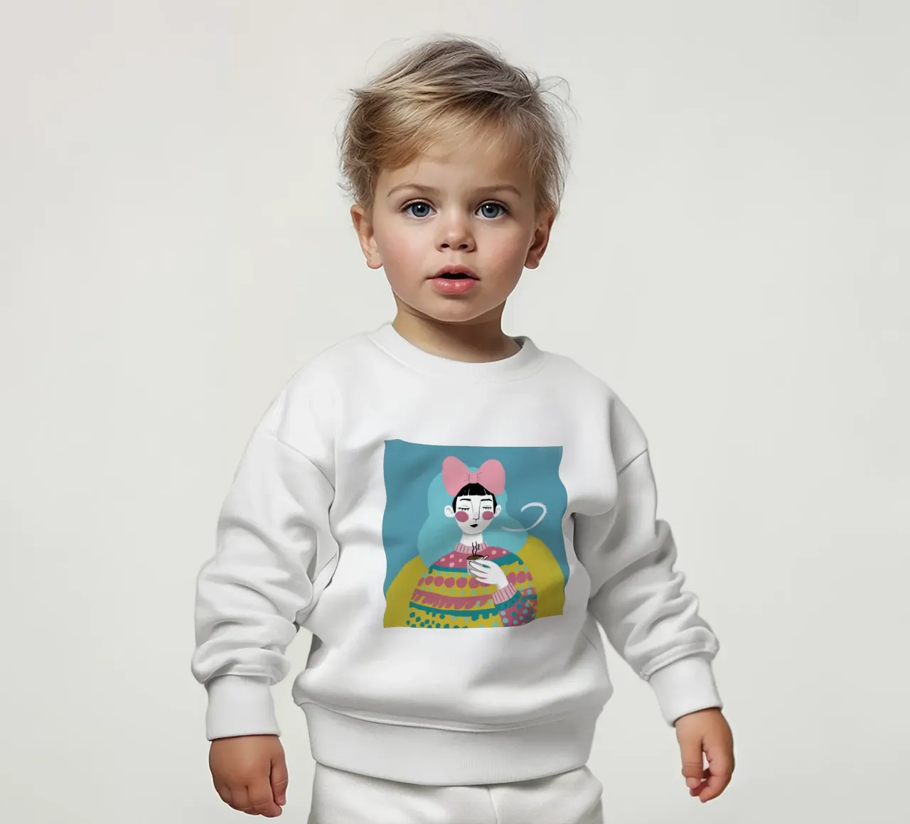 Tazza a righe Sorso tranquillo felpa neonato da Prism Ritual