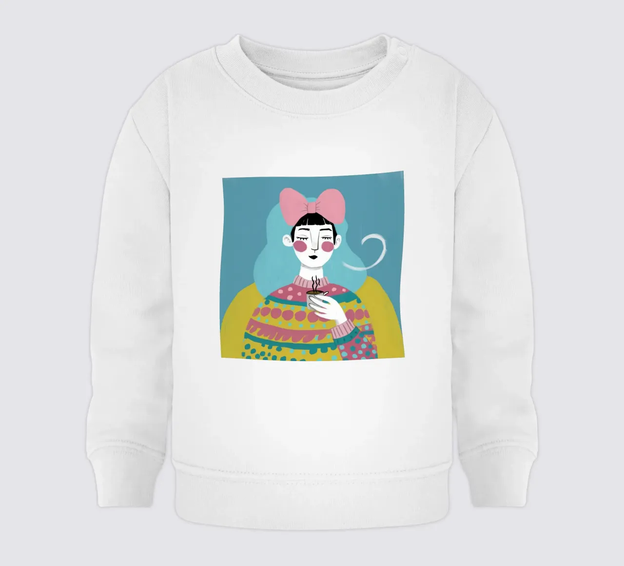 Tazza a righe Sorso tranquillo felpa neonato da Prism Ritual