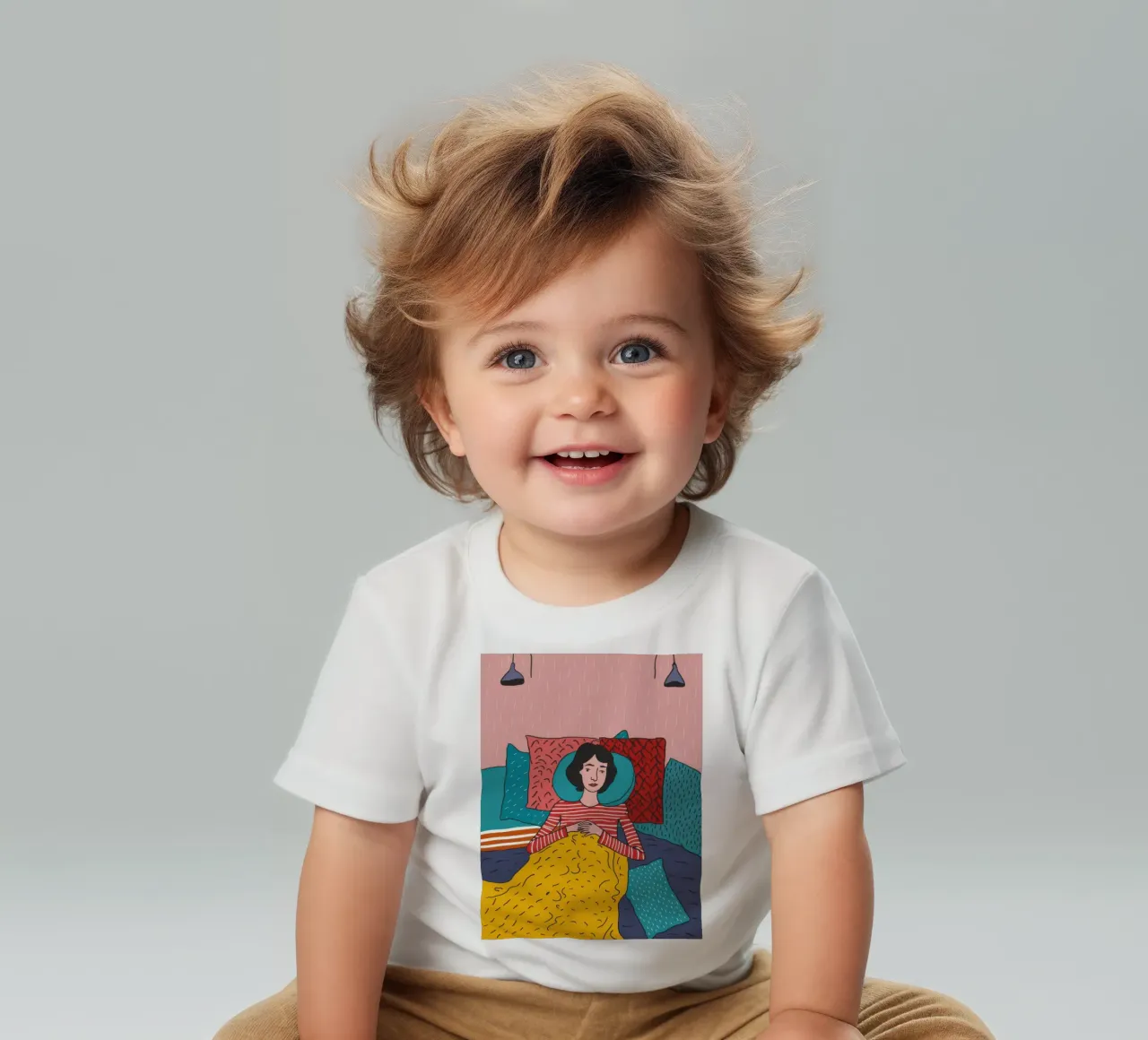 Sleeping Through the Rain baby t-shirt by Flock Reverie