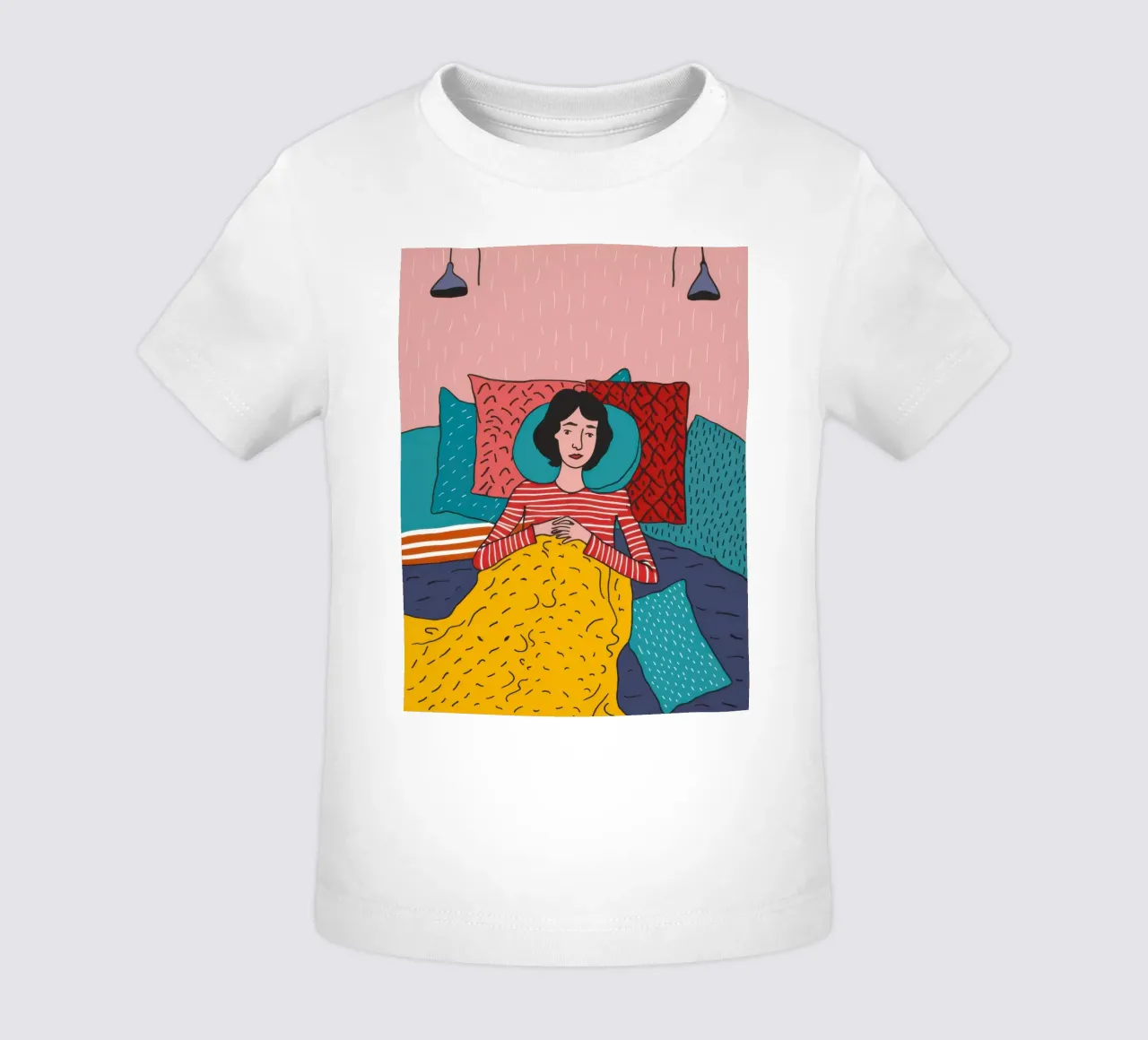 Sleeping Through the Rain baby t-shirt by Flock Reverie