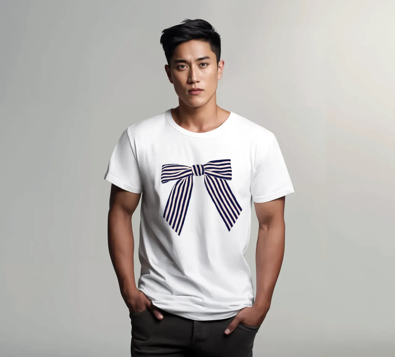 Striped Bow t-shirt da Maren Gross