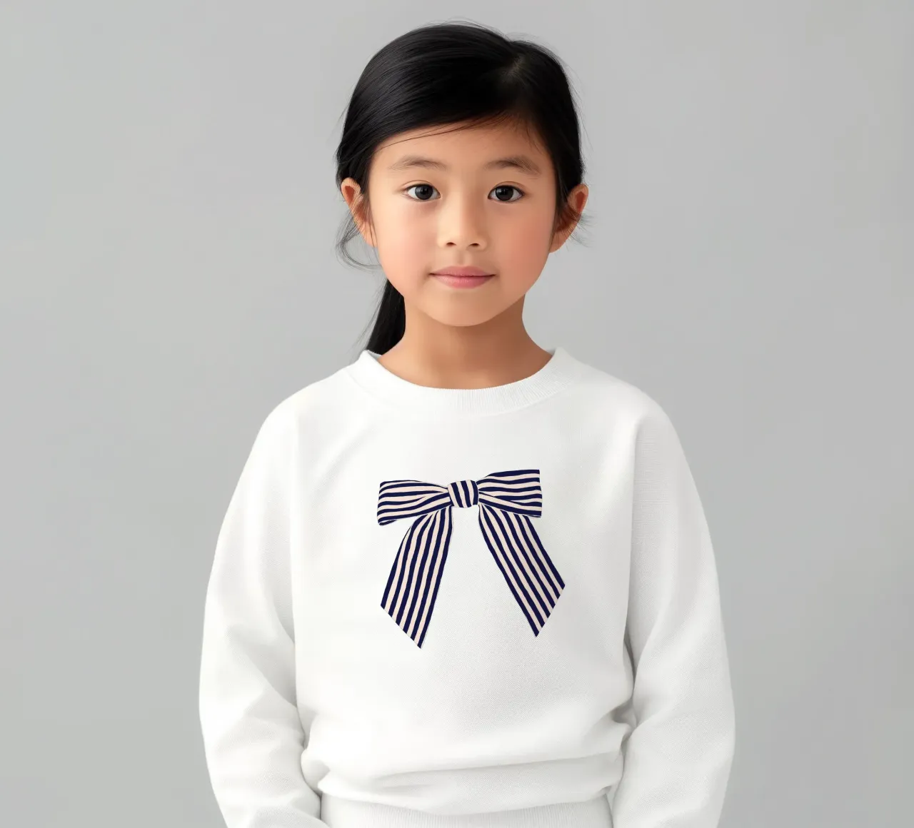 Striped Bow felpa bambino da Maren Gross