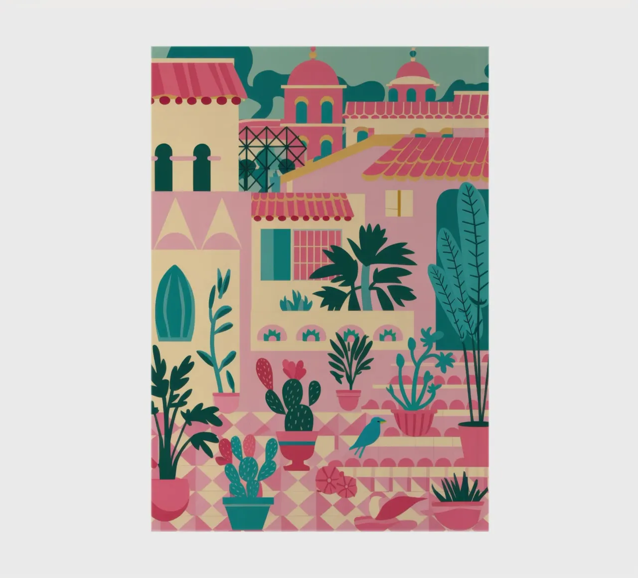 Terracotta Town Garden notebook by Veil Maya