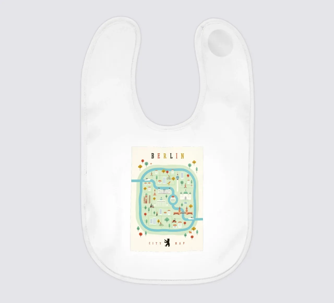 Poster con mappa della città di Berlino bavaglino da James shop