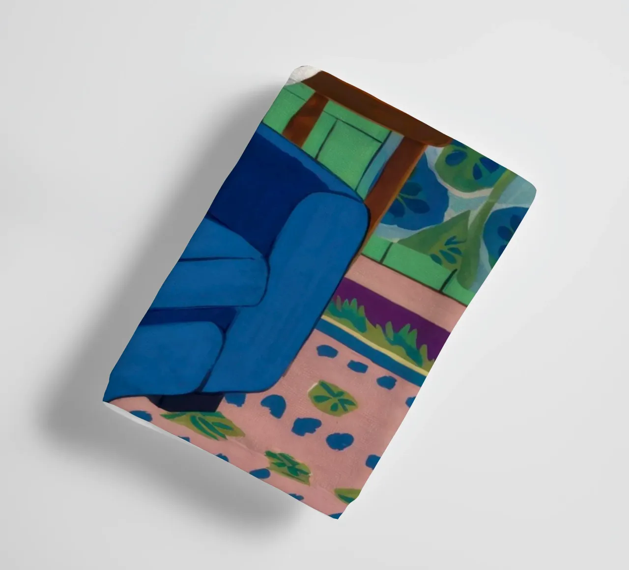White Cat Repose towel by Flock Reverie