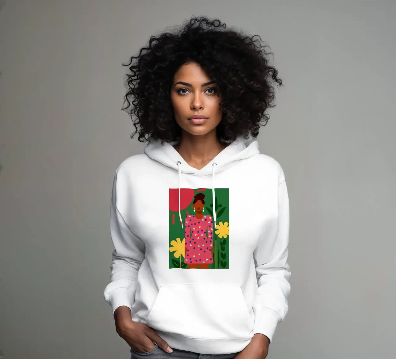 Floral Dress Poise hoodie by Veil Maya