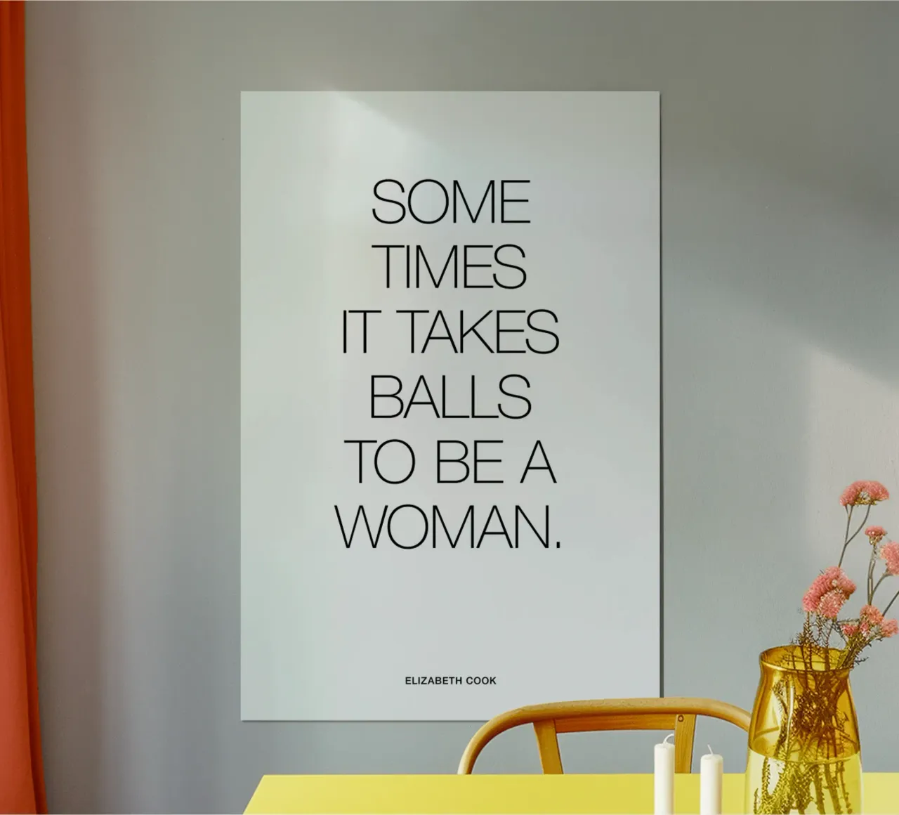 Balls White poster con telaio in legno da Studio One