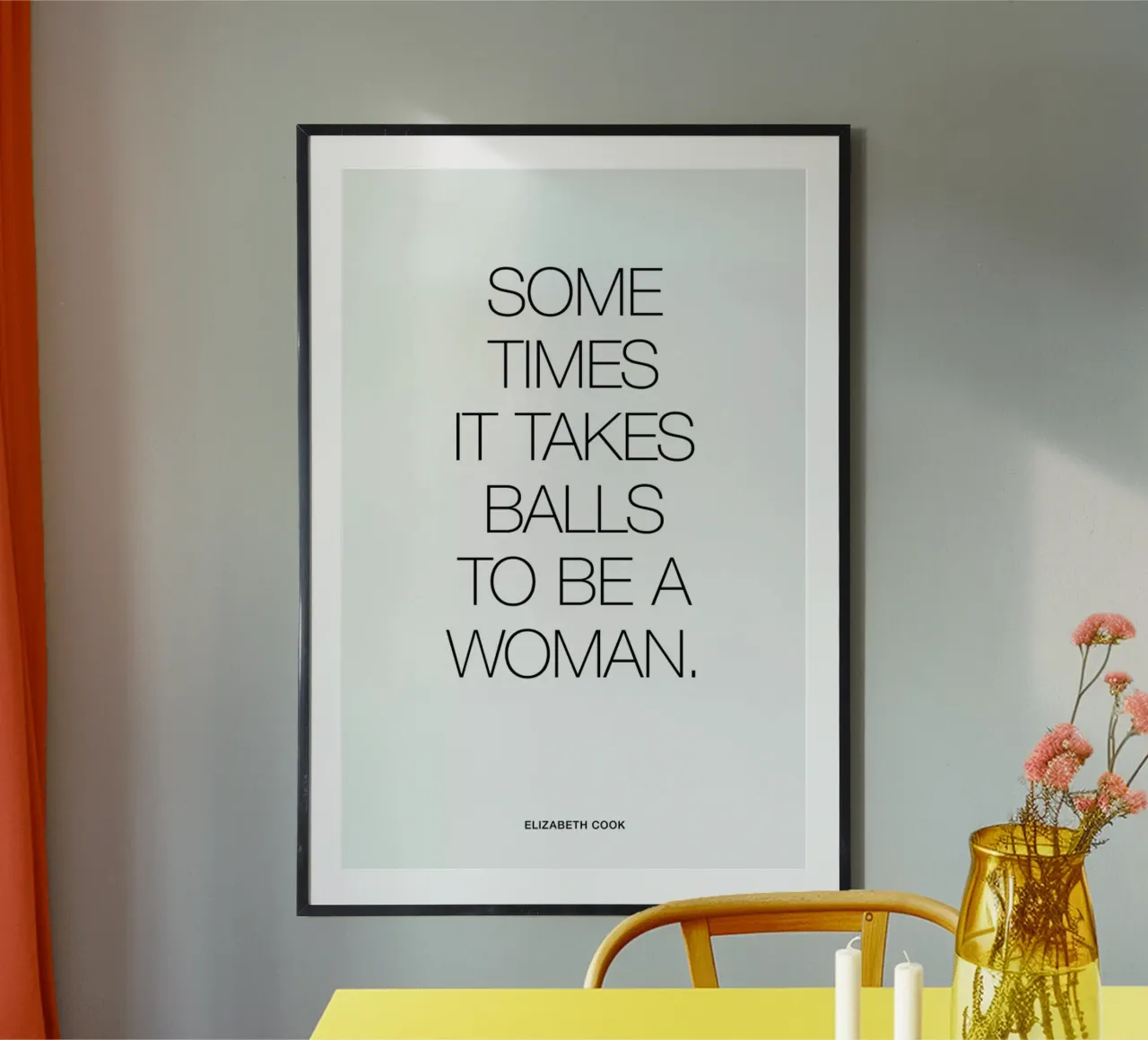 Balls White poster con telaio in legno da Studio One