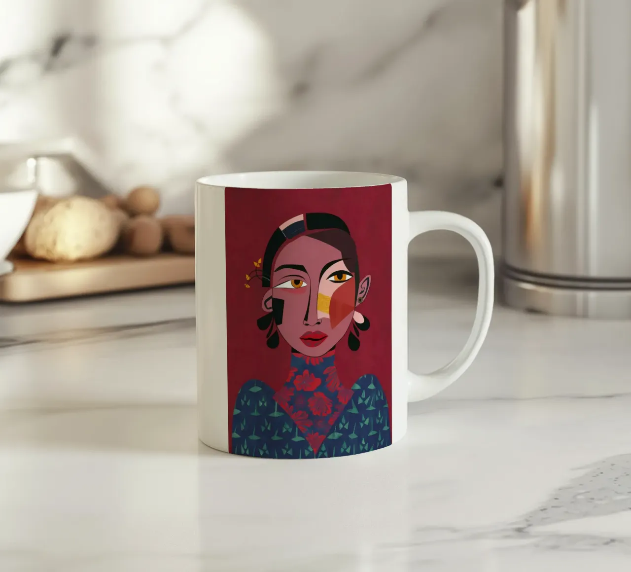 Granato Grace geometrico tazza in ceramica da Prism Ritual