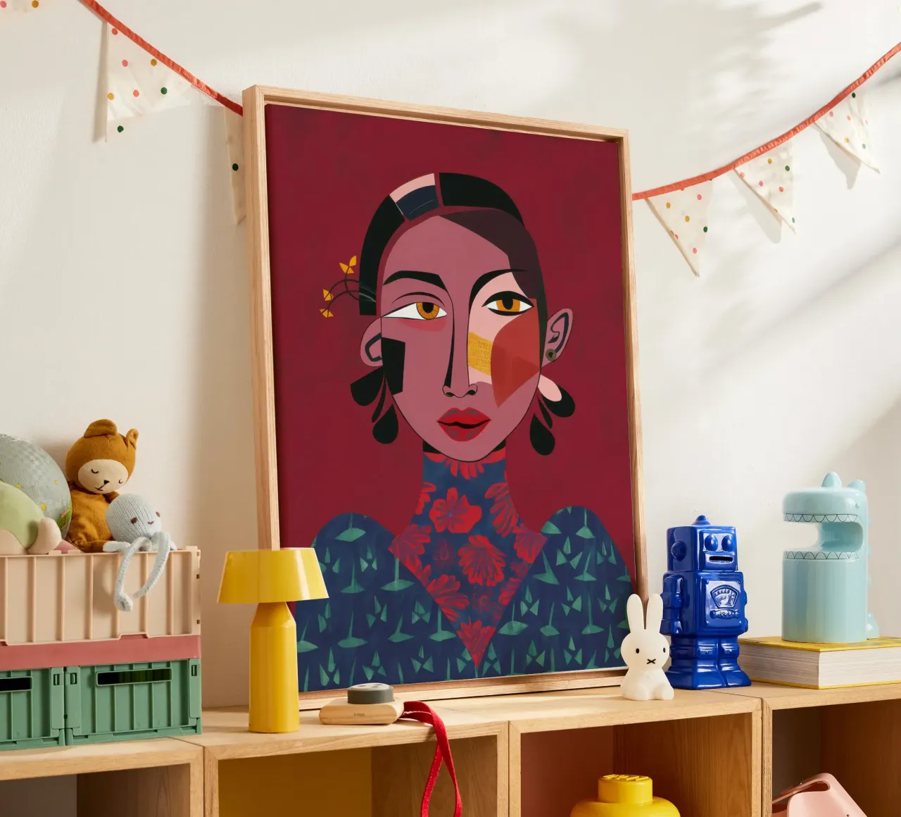 Garnet Geometric Grace canvas by Prism Ritual