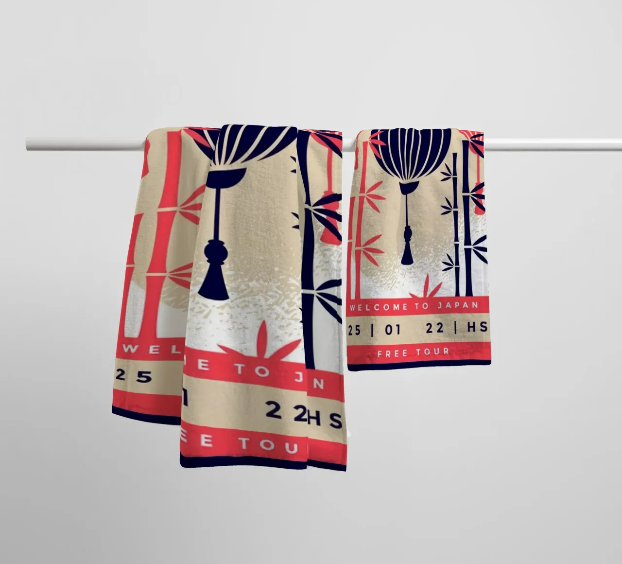 Poster Giappone asciugamano da bagno da James shop