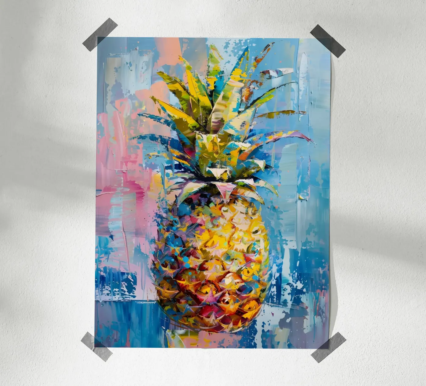Colourful pineapple design poster by Yaso Design & Art